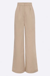 Mila pants in beige / red stripes for women