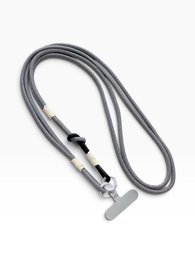 Long cell phone chain 'LINA' - black and white