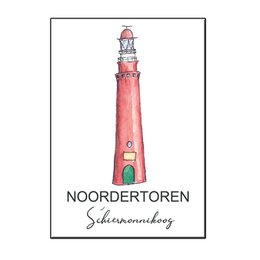 A6 IKONA MIASTA LATARNIA SCHIERMONNIKOOG KARTA