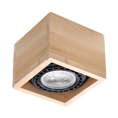 QUATRO 1 ceiling lamp in natural wood