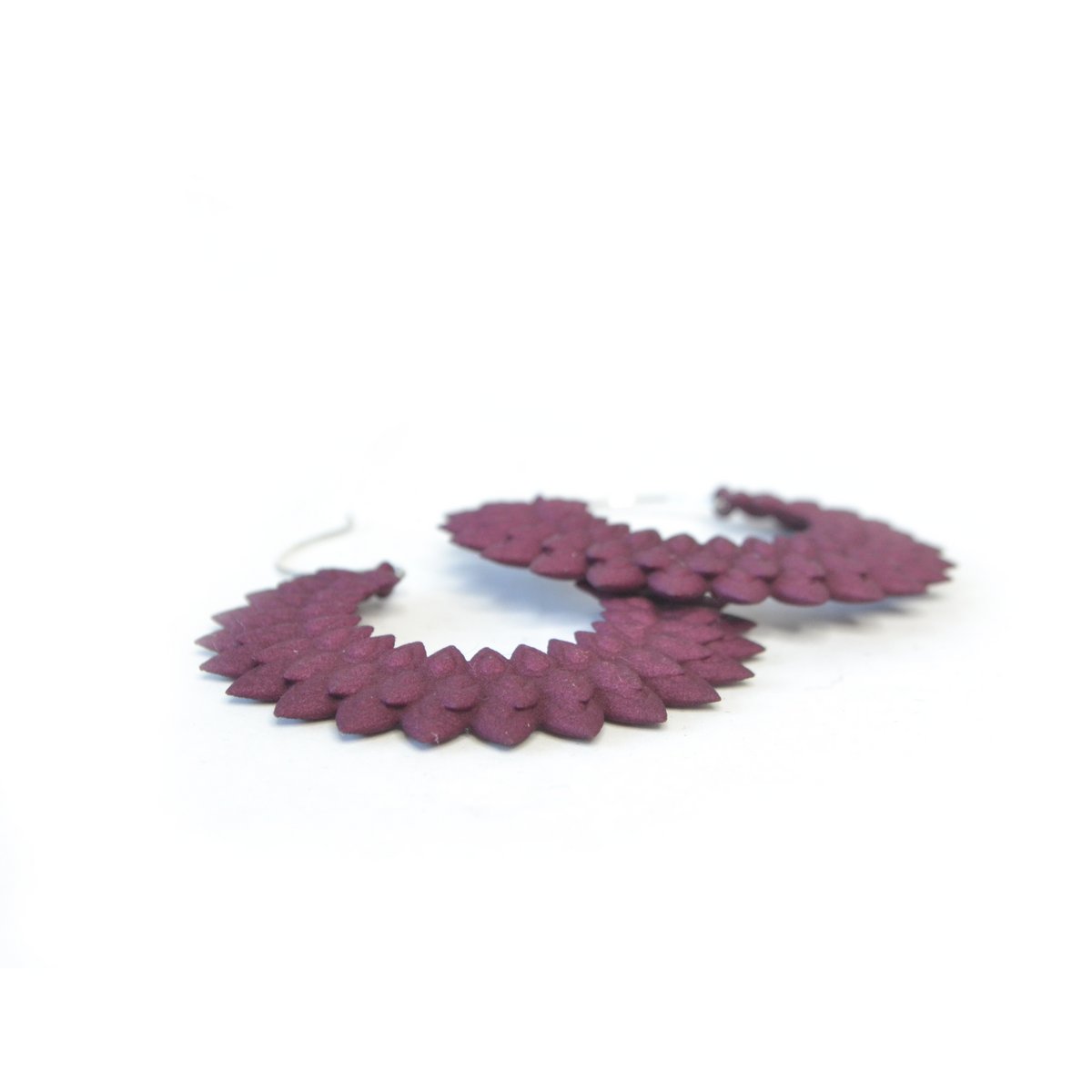 Boucles d'oreilles Dahlia Prune