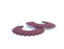 Boucles d'oreilles Dahlia Prune
