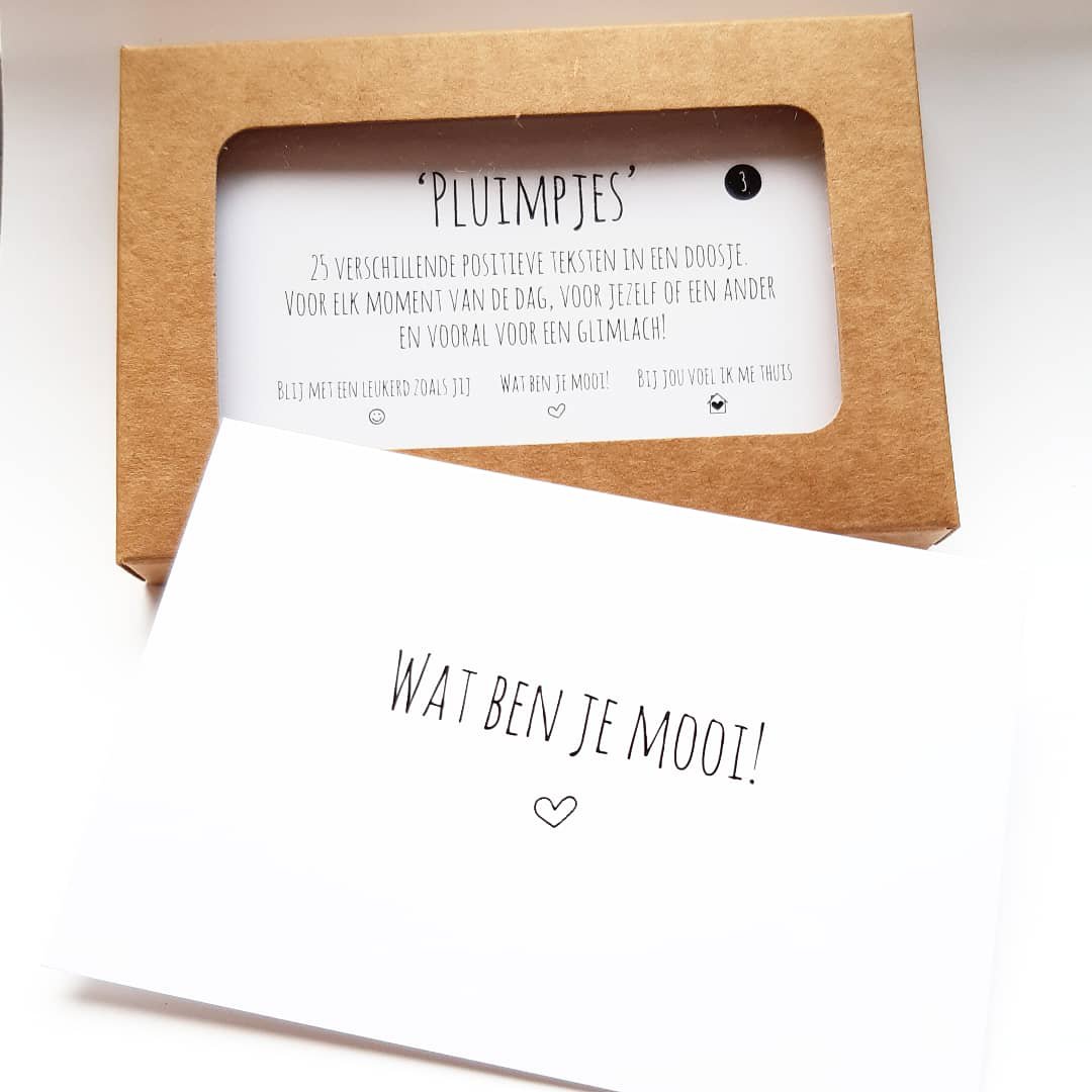 De leukste complimentenkaartjes - diverse Pluimpjes sets - Kies de leukste set of een mix