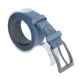Suede Belt Men Light Brown - Suede Belt Women Light Brown - 3.5 cm Wide