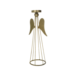 Golden angel metal candle holder h 37 d 12 cm