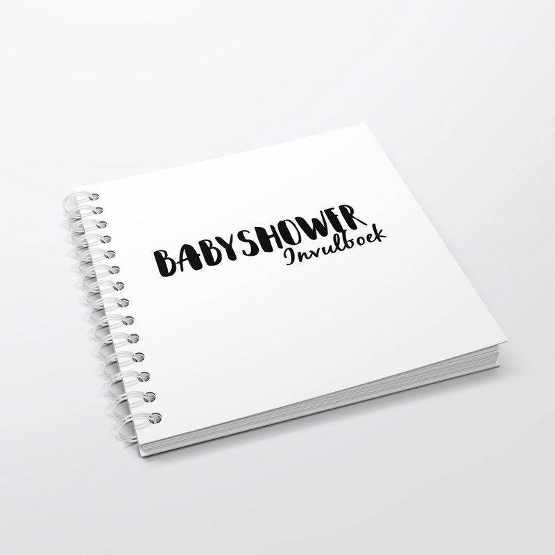Libro de relleno SilliBeads - El libro de relleno de Babyshower - Tapa dura Wire-o (NEGRO Y BLANCO)