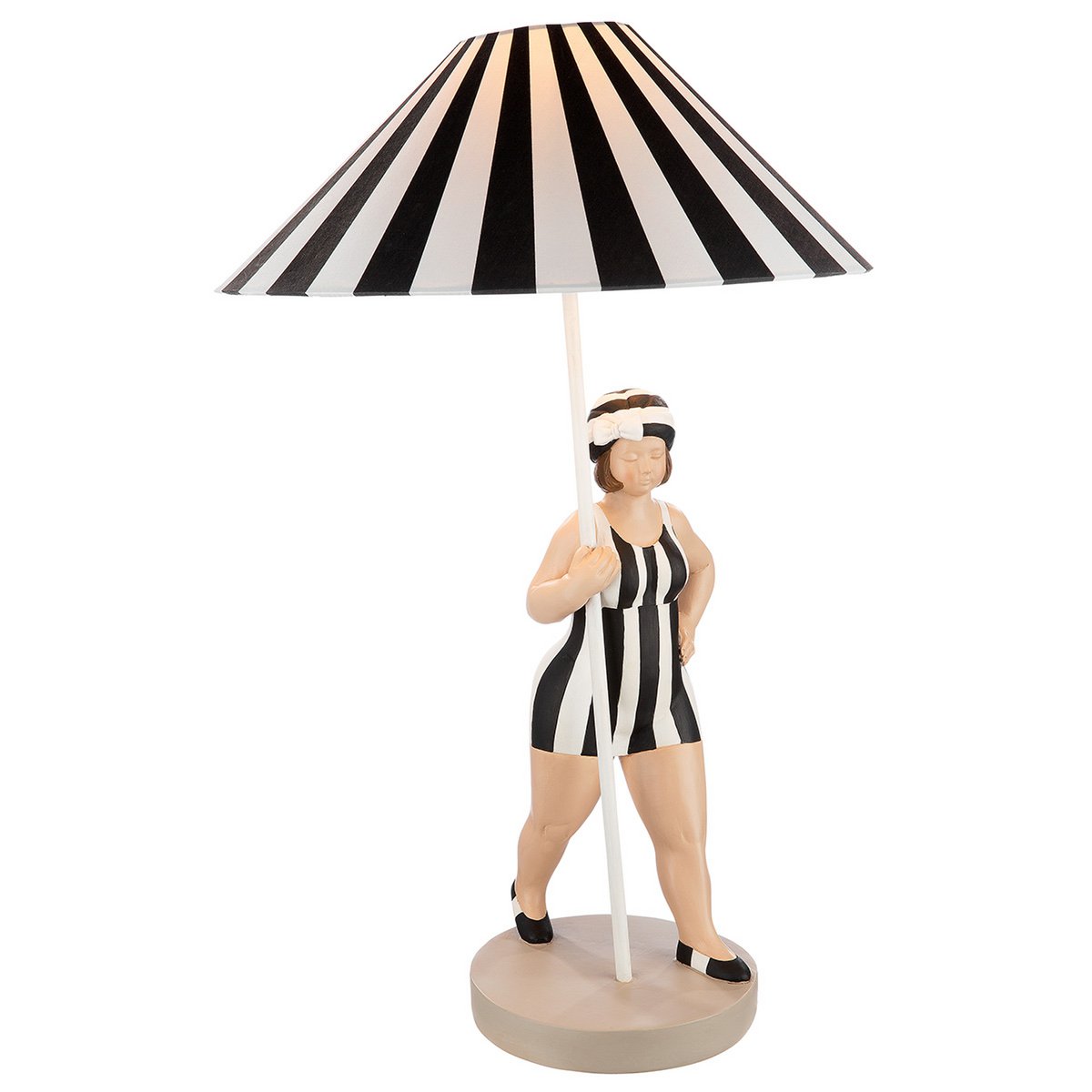 Poly lamp "Becky" zwart/wit