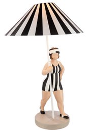 Poly lamp "Becky" zwart/wit