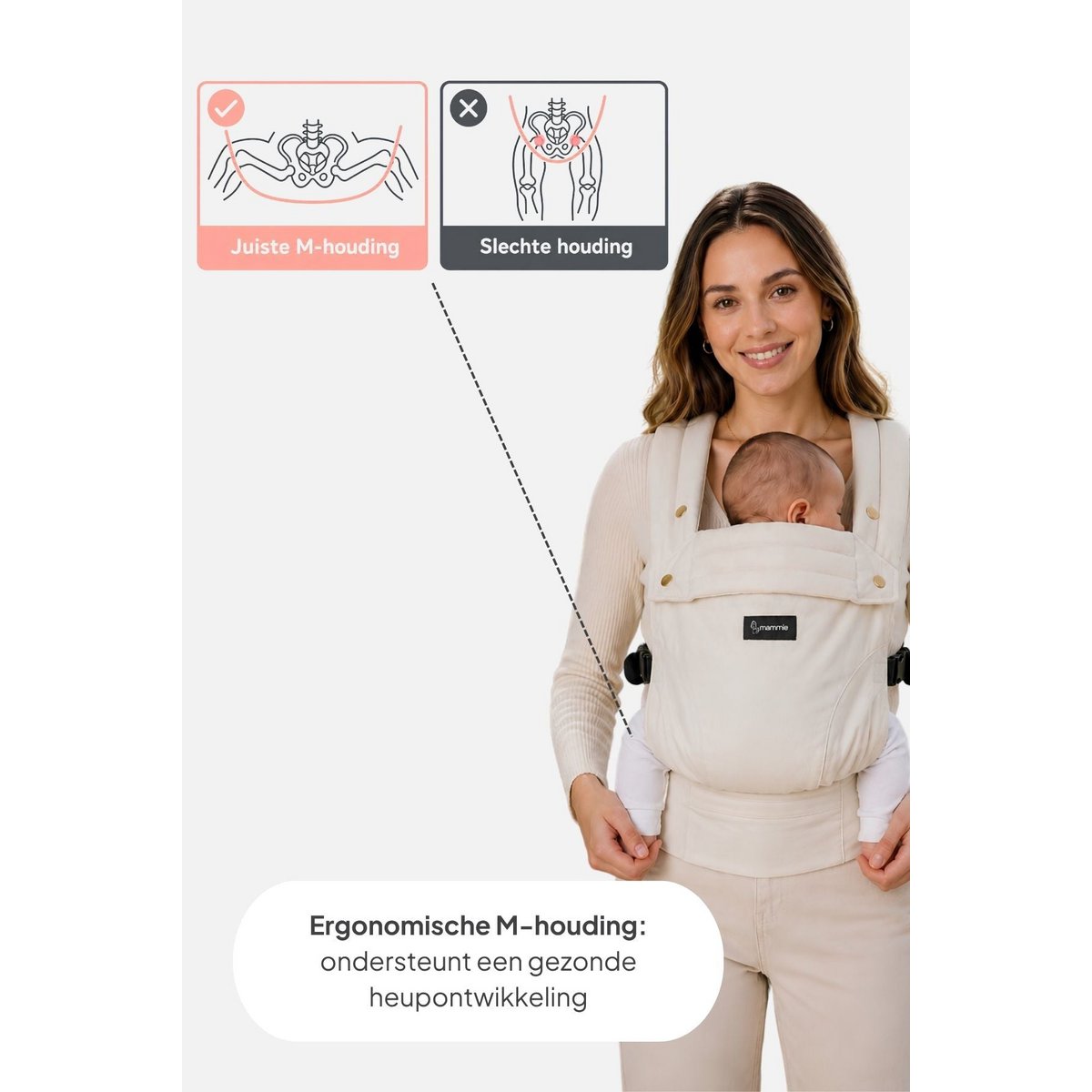 Nosidełko AVIAIRE - Ergonomiczne i wygodne - Materiał bawełniany OEKO-TEX®