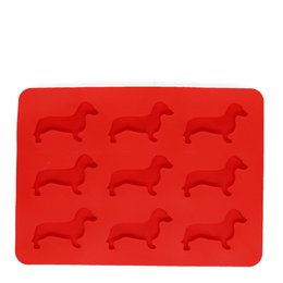 Vassoio per cubo di ghiaccio in silicone - cane salsiccia