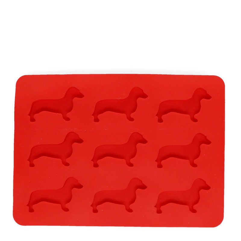Vassoio per cubo di ghiaccio in silicone - cane salsiccia