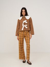 Babydoll Collar Brown Jacket Perfume