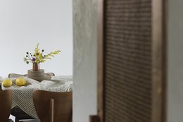 100% hør dug (250x145 cm) Grønne striber