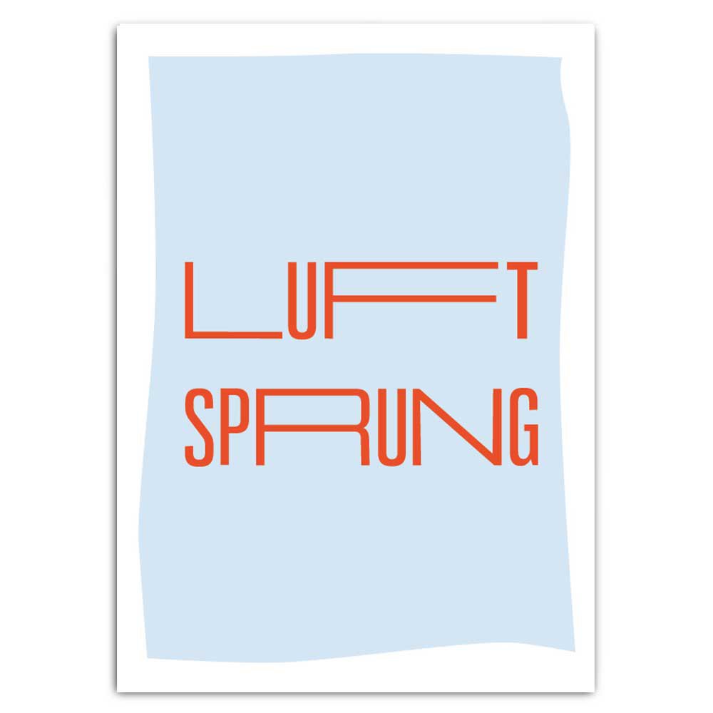 Air jump - postcard with neon printing