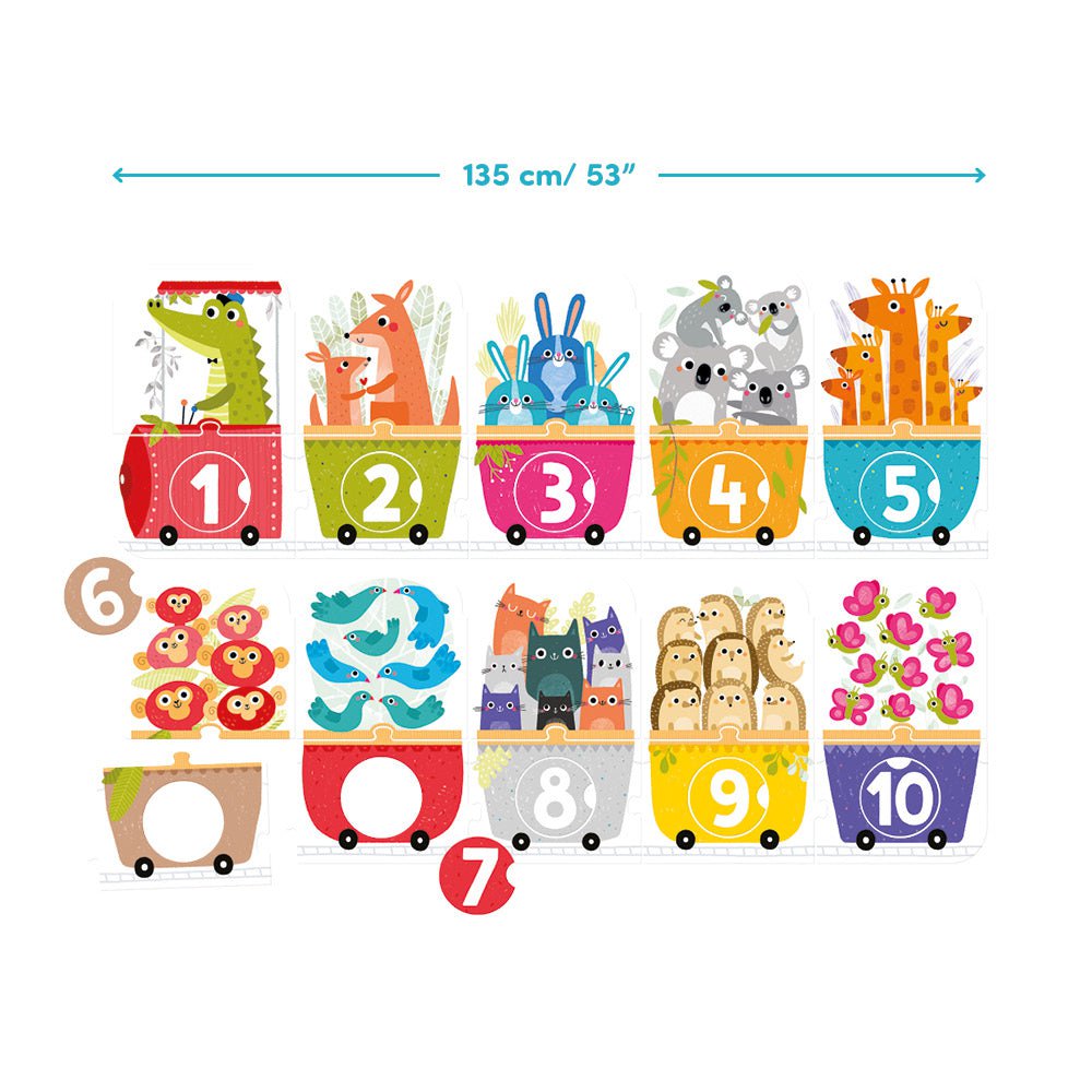 Train de nombres de puzzle à faire correspondre