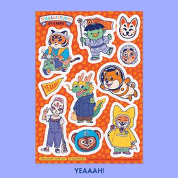 Planches de stickers : 5 versions différentes au choix