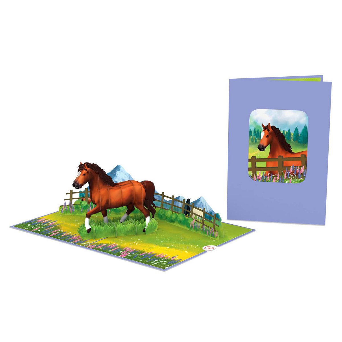 Biglietto pop-up con cavallo