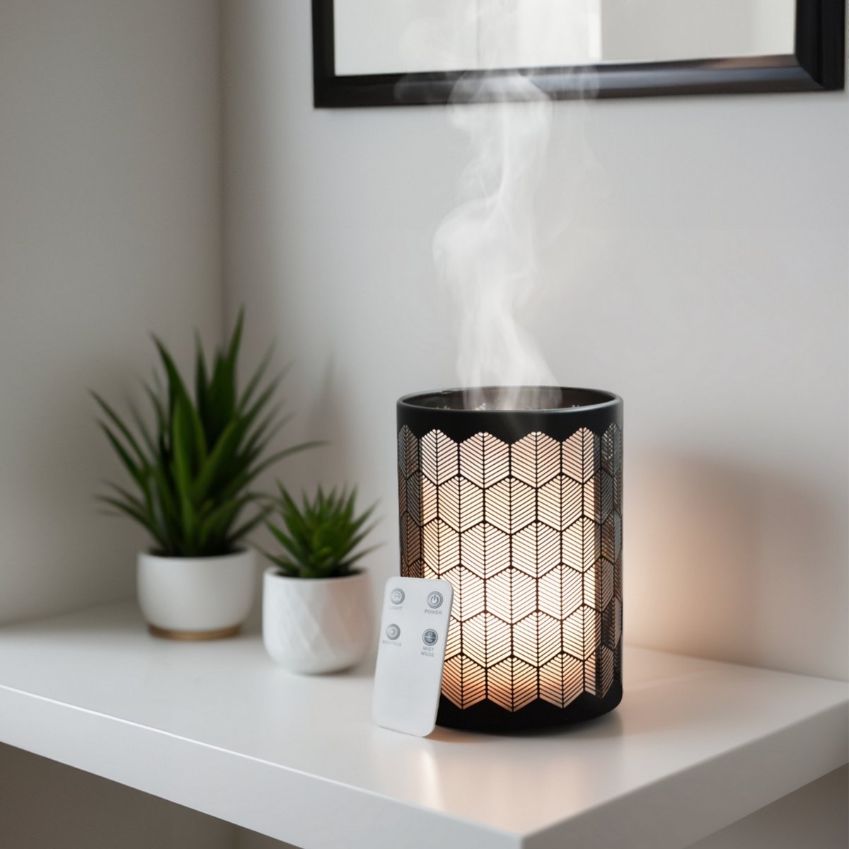 Ultrasonic Diffuser - Verona – Multifunction Diffusion with Remote Control – Metal and Glass – Scented Scents – Decorative Object