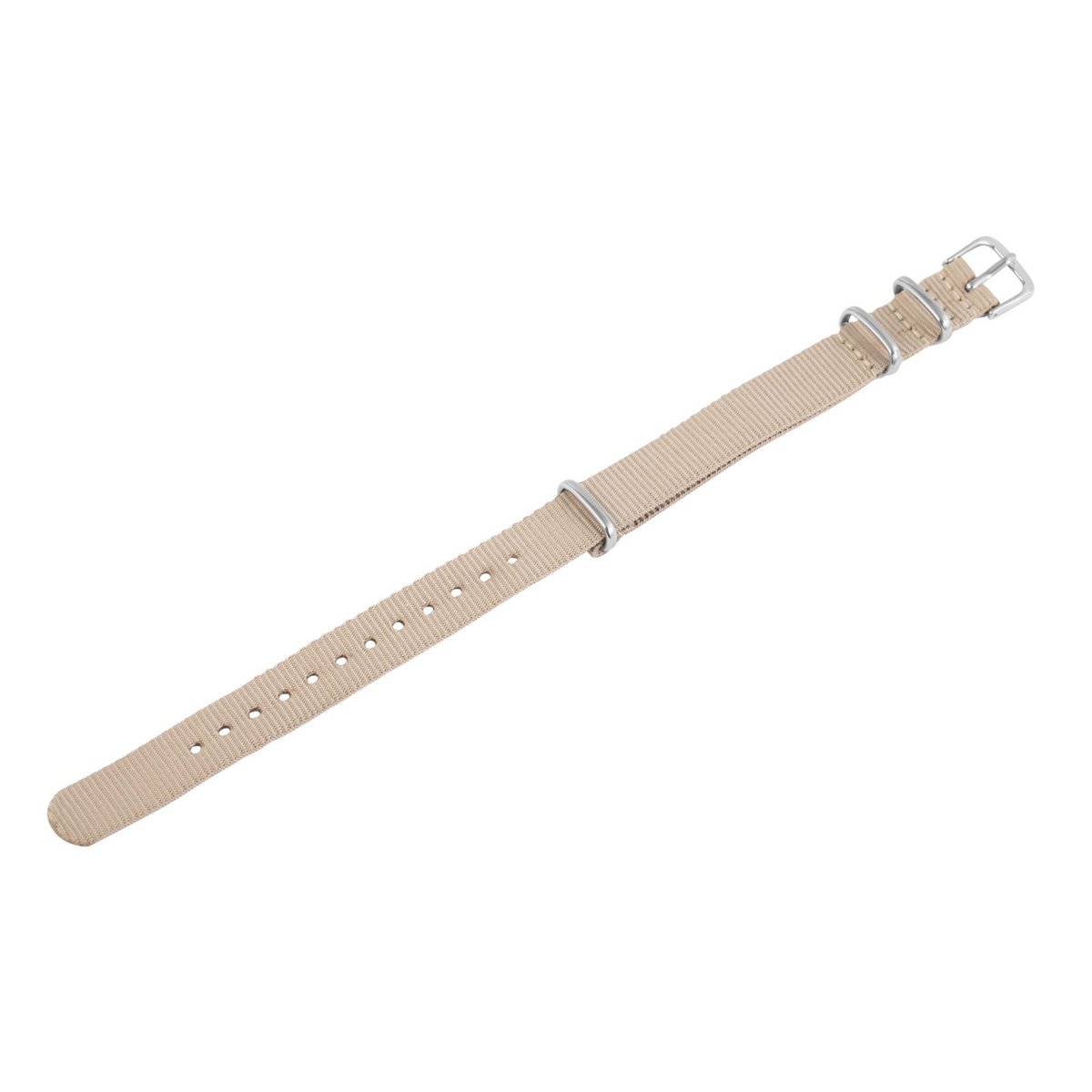 Nylon-Uhrenarmband, beige, Dornschließe, 16 mm