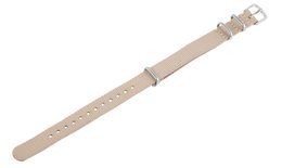 Nylon-Uhrenarmband, beige, Dornschließe, 16 mm