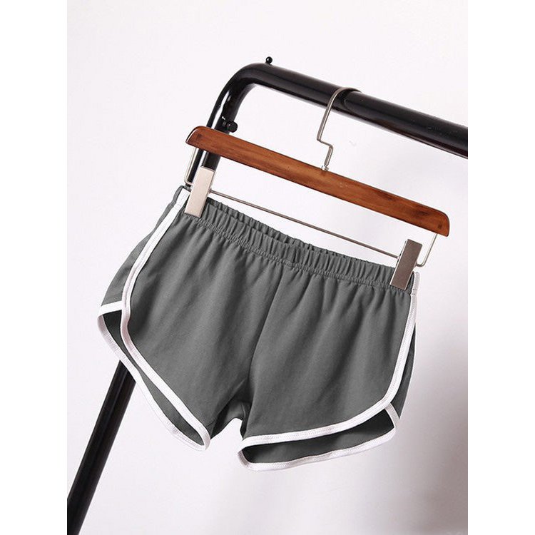 Women's sports shorts, home casual solid-color fashionable yoga beach pants, candy-colored hot pants