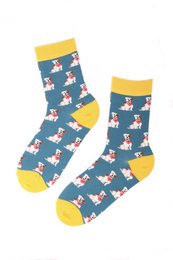 Calcetines de algodón con estampado de perros JACK RUSSELL