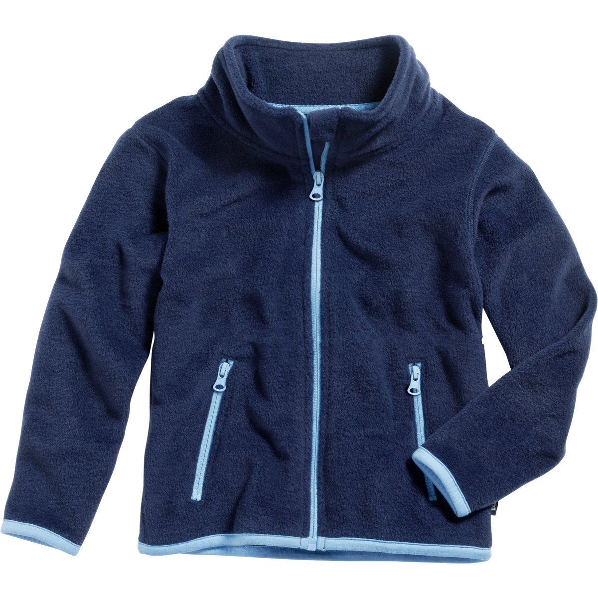 Fleecejacke Farbkontrast - Marine