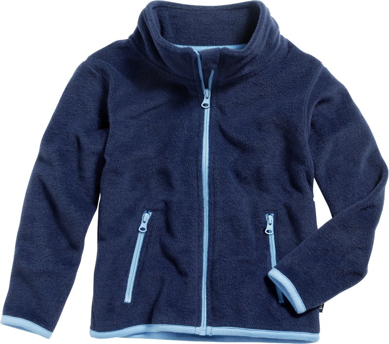 Fleecejacke Farbkontrast - Marine
