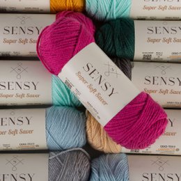 Sensy Super Soft Saver Yarn, 3.5 oz, 190 Yards, Gauge 4 Medium