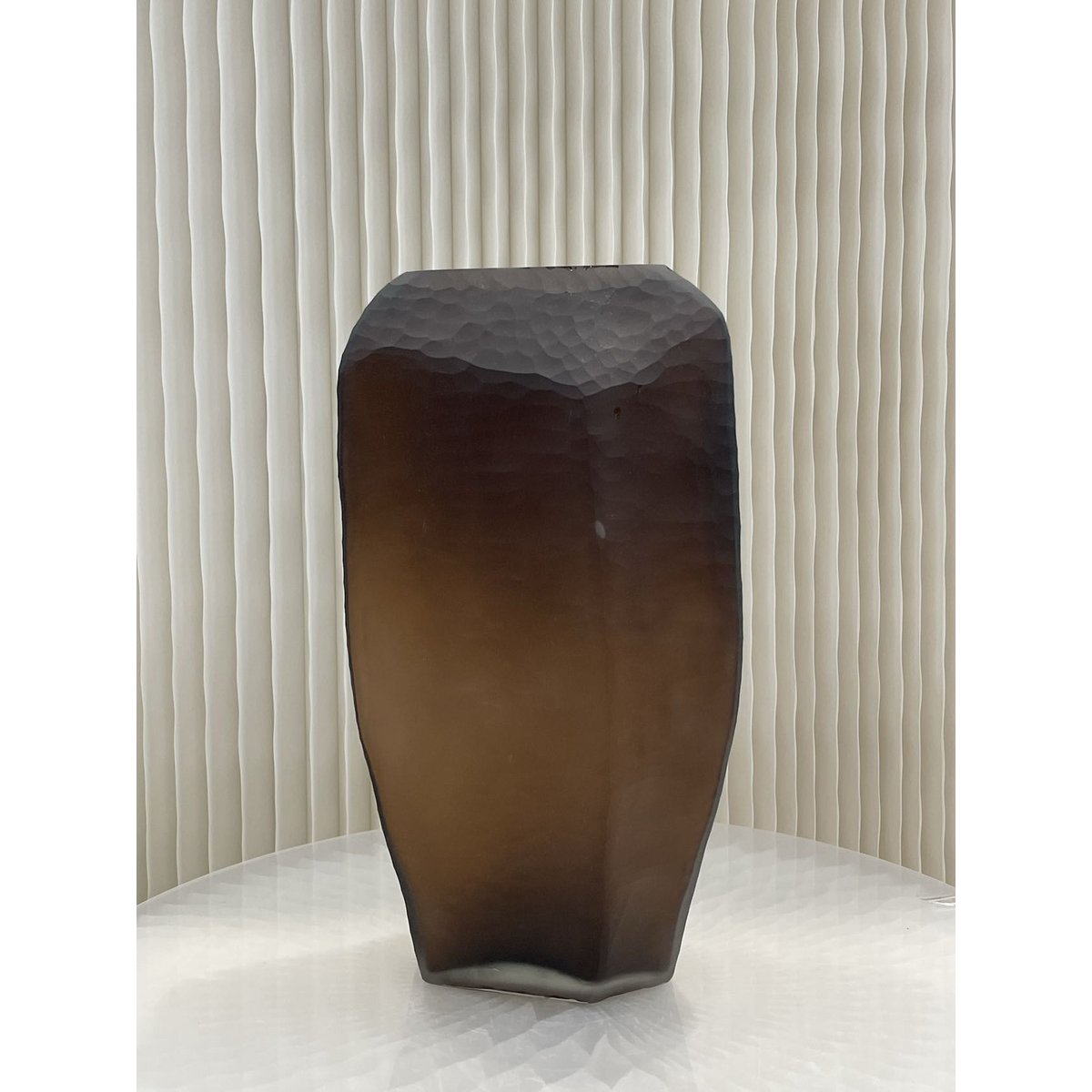 Vase en verre brun (v14686-380chocolat)