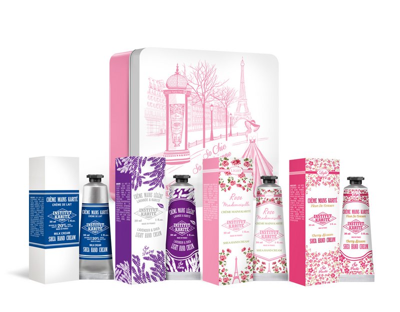Metallbox Rose Mlle - 4 Handcremes mit Box