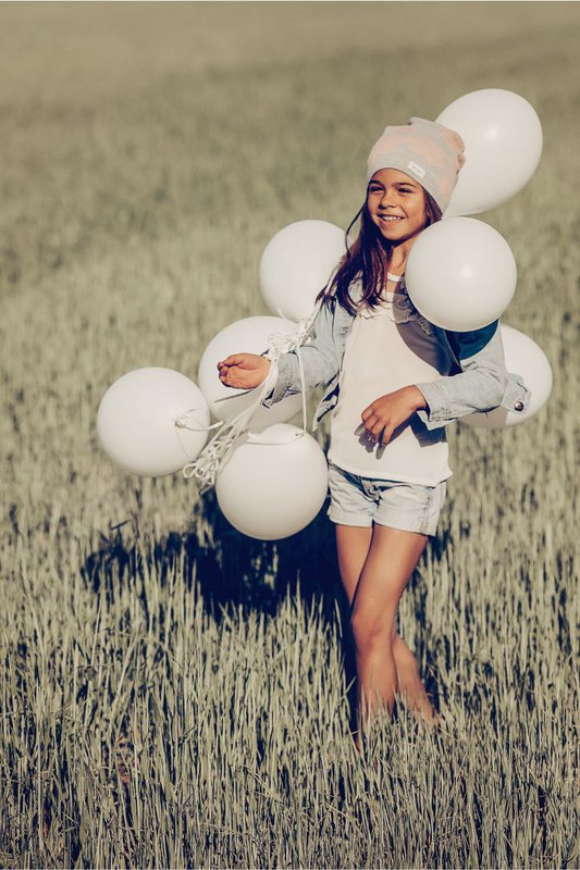 FLOWER GRAY summer hat for girls