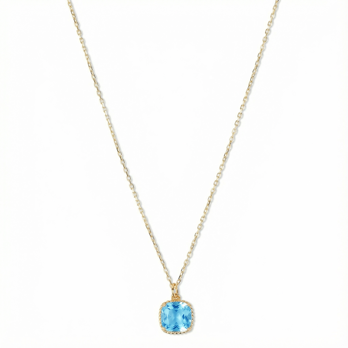Collier Pierre de Naissance Mars aigue-marine