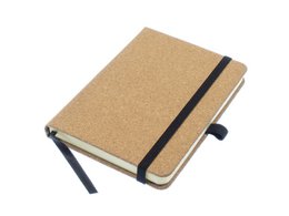 Notebook Kangaro A6 kork linje HC 96 ark 80 gram roomwi med elastik, bånd og penneløkke