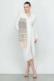 Cybele Shawl Ecru-Beige-Black