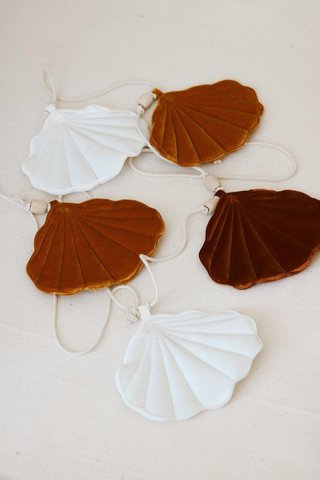 Samtgirlande „Gold Pearl“ mit Muscheln