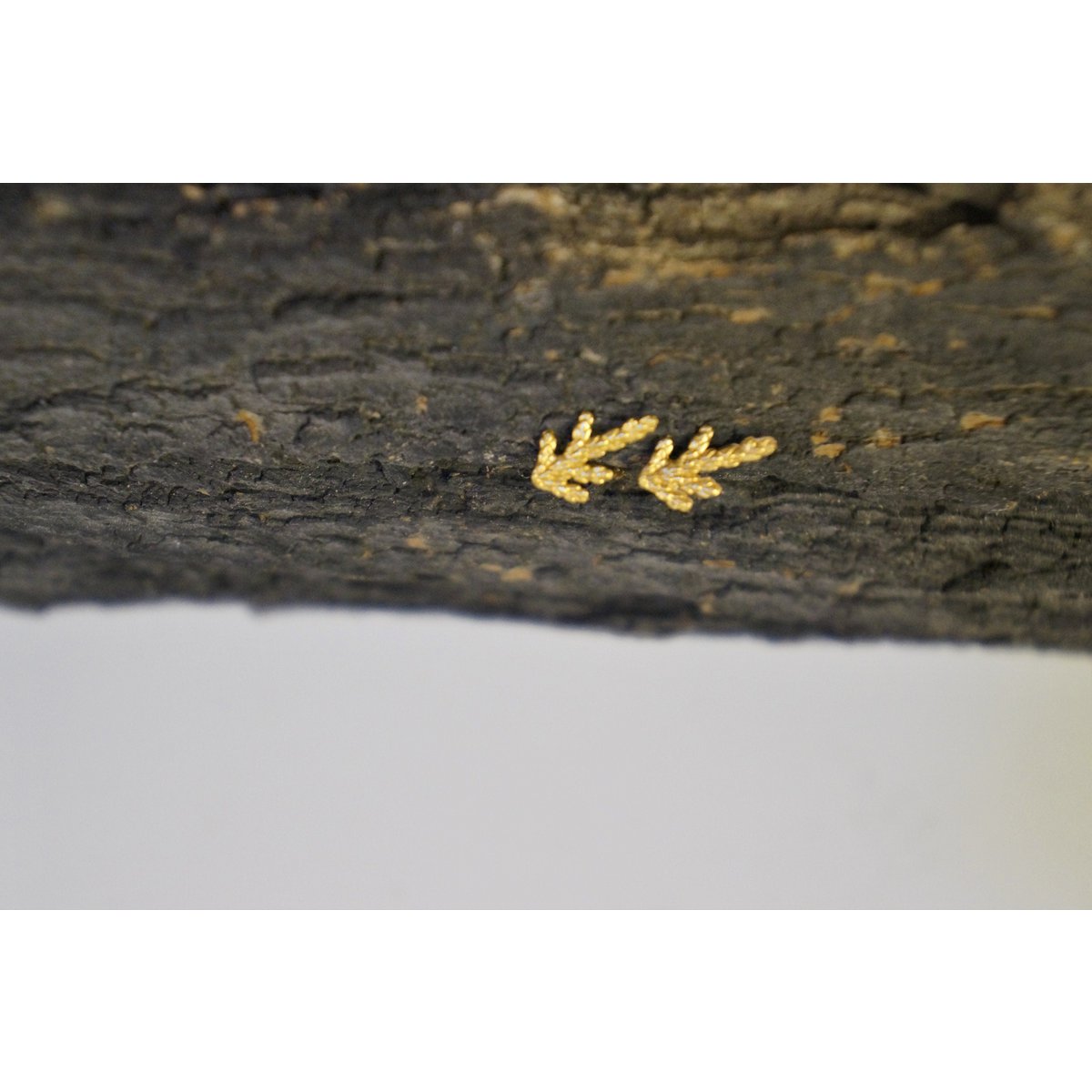 Cypress Leaf Earrings: Tiny Sterling Silver Studs (Hypoallergenic, Dainty)