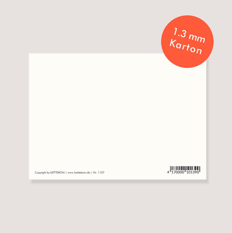 Postkarte Naturkarton - "Hurra, endlich bist du da!"