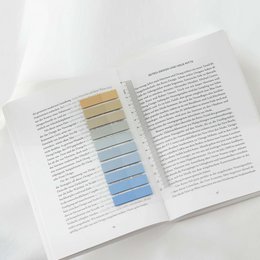 Kustblauw | Ordenen plaknotities | Transparante sticky notes voor markering | Plakstrips | Paginamarkering kantoorbenodigdheden