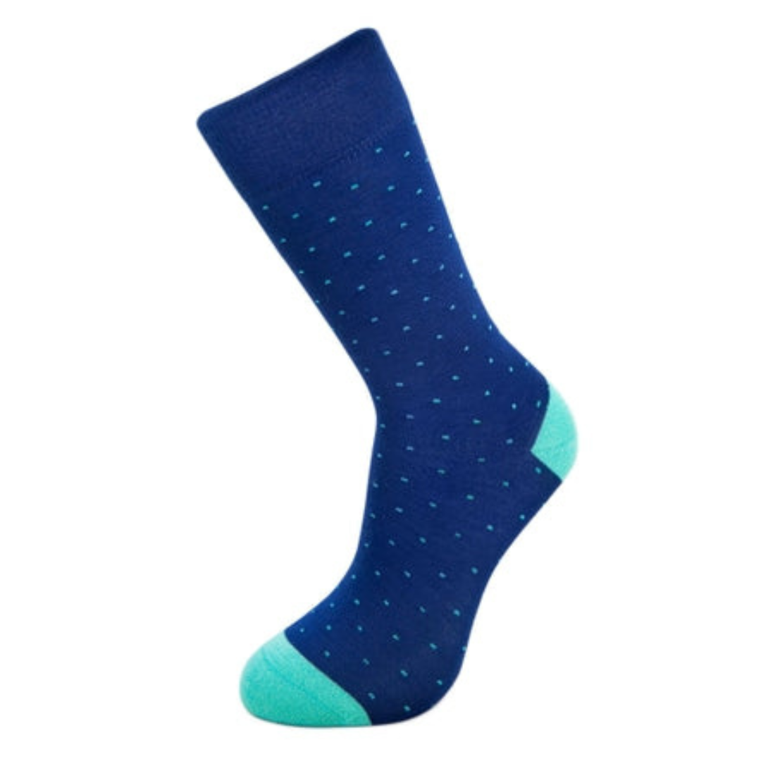 Turquoise Dots Bamboo Socks