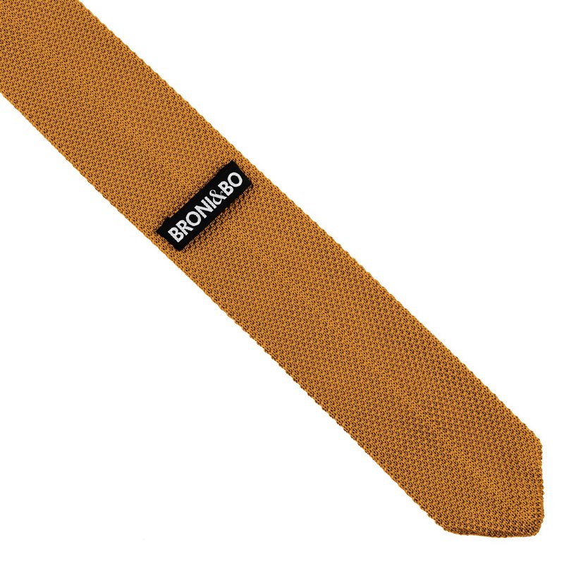 Orange ember knitted tie