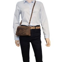 Schultertasche in 3 Farben Büffelleder - Festivaltasche - Ledertasche Small - Umhängetasche für Damen Leder - Größe L