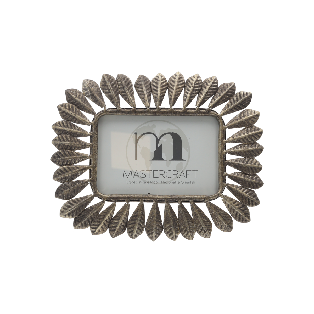 Gold metal photo frame leaves 21x26 cm