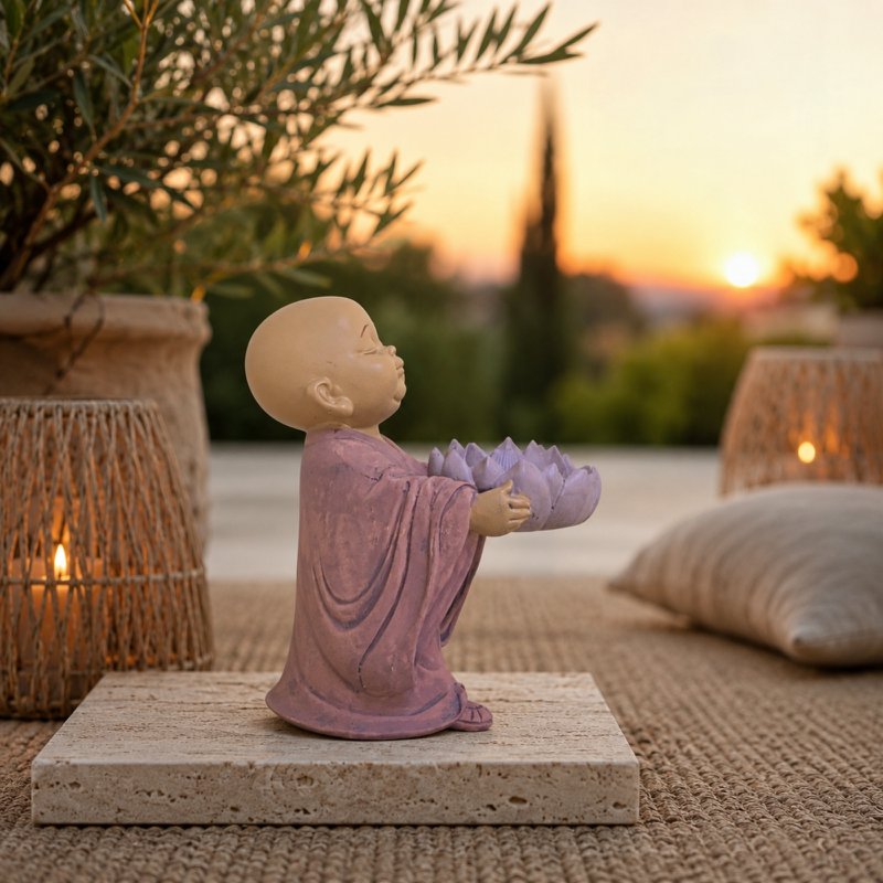Statuetka Buddy Świecznik CH01 - Świecznik Tealight - Dekoracja Zen i Feng Shui - Szczęśliwy przedmiot - Pomysł na prezent Zen