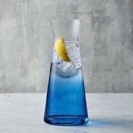 Empire Blue Glass Water Carafe - Water Pitcher