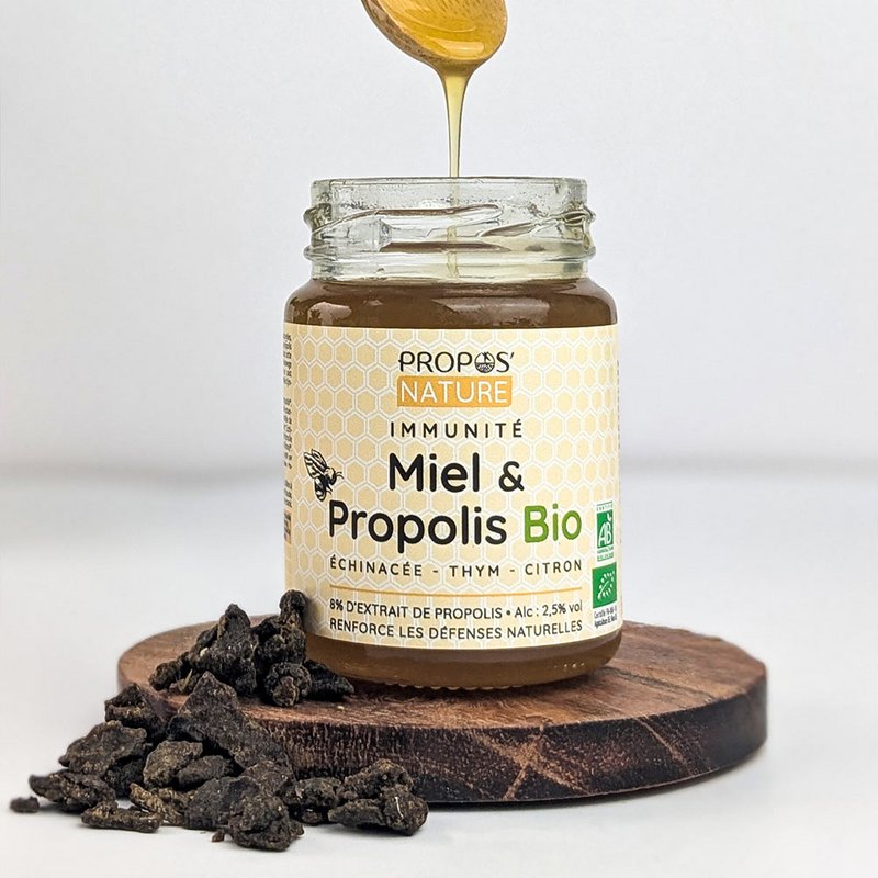 IMMUNITETSBLANDING HONNING, PROPOLIS, ECHINACEA, TIMAN OG ØKOLOGISK CITRON - 125G