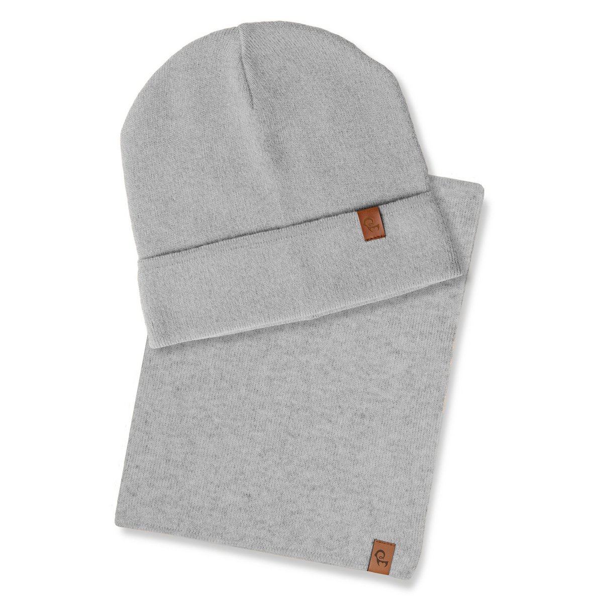 2-teiliges Set aus Strickmütze und Schal für Kinder
