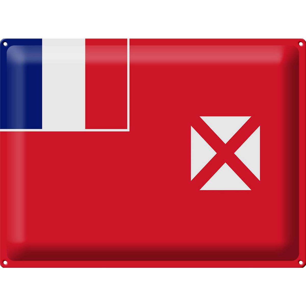 Tin sign flag Wallis and Futuna 40x30cm Flag of Wallis