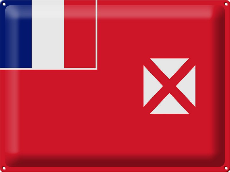 Tin sign flag Wallis and Futuna 40x30cm Flag of Wallis