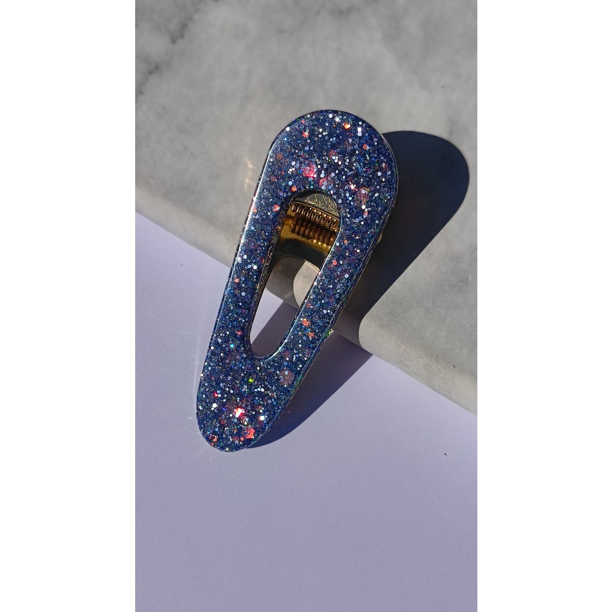 ⋒ pacchetto di clip per capelli in resina - Diamond glitter (9 articoli) ⋒